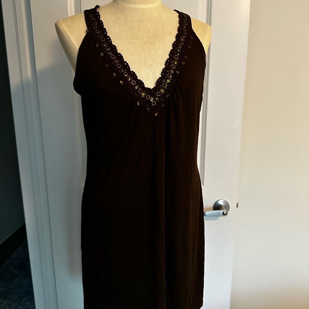 Style & Co. Chocolate Brown Swim Cover Up Dress